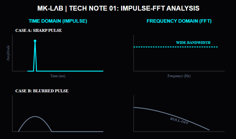 A perfect impulse versus a band-limited impulse