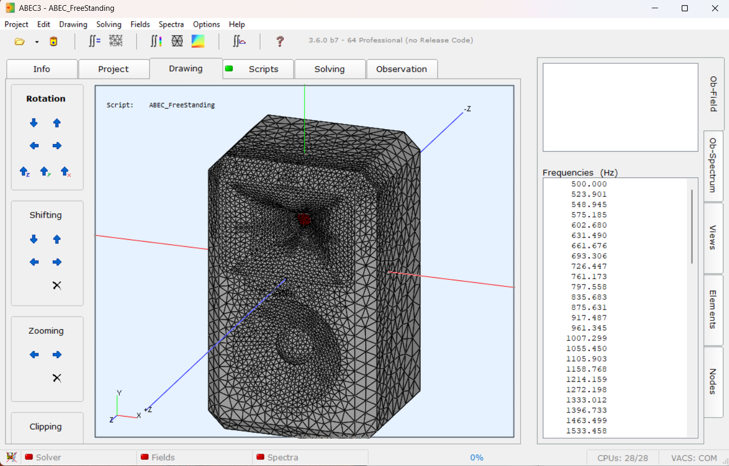 ATH4 waveguide geometry: circular throat morphing to rectangular mouth